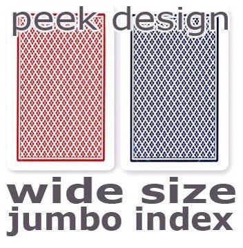 Copag Dual Index Red & Blue No Peek Wide - Jumbo Index Playing Cards