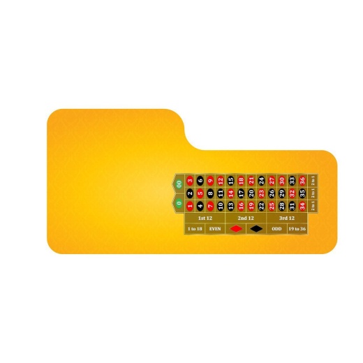 Classic Roulette Layout - Yellow