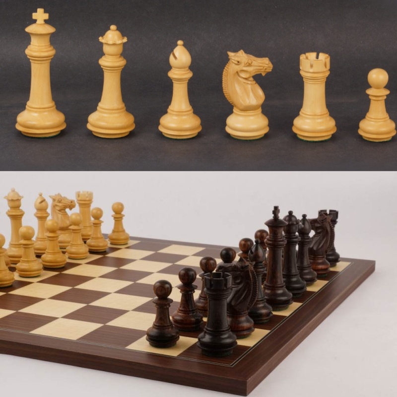 16" Mark Of Westminster Rosewood Phalanx Executive Chess Set