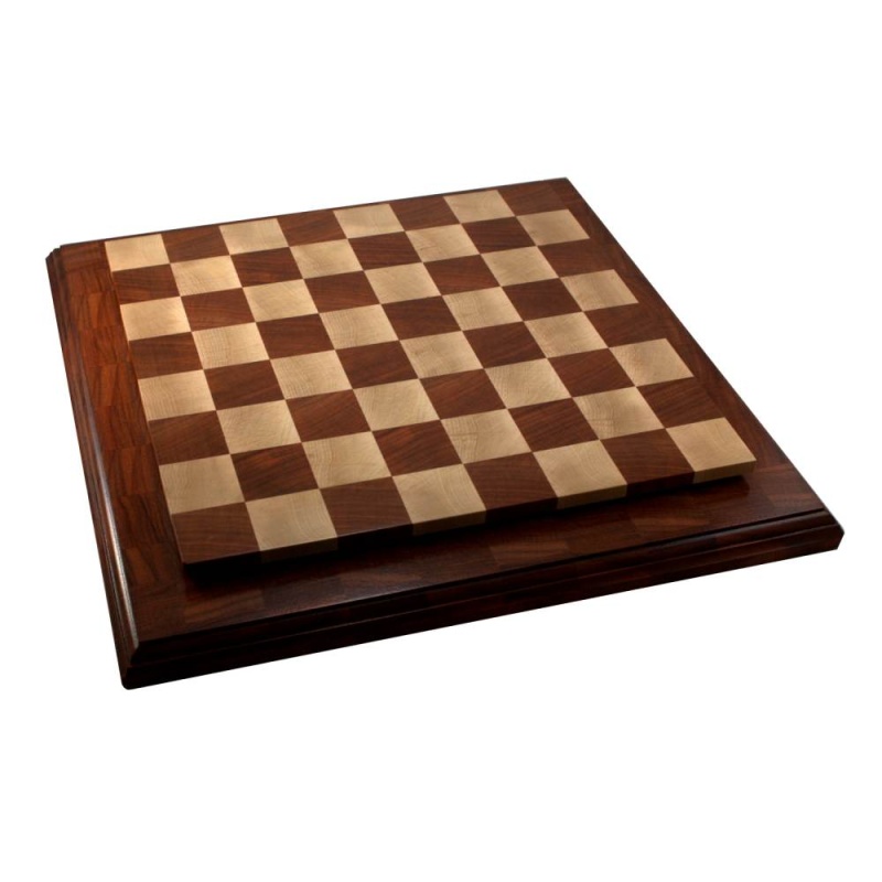 17.5" Interchange Ogee Padouk Frame Chess Board With 1.75" Squares