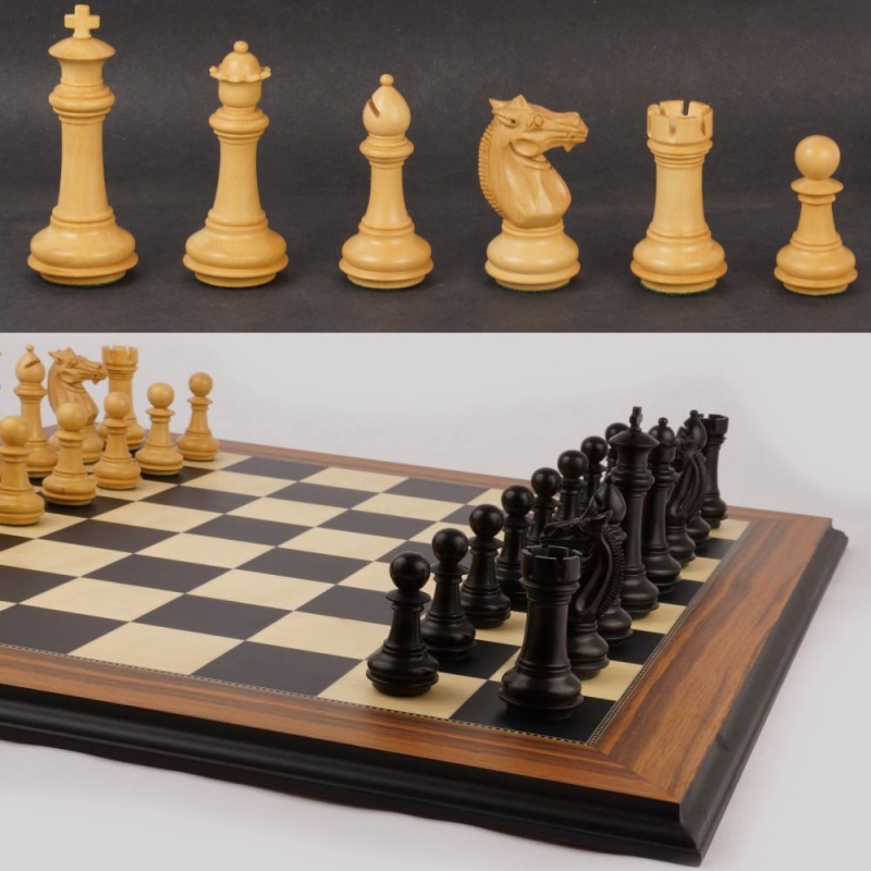23" Mark Of Westminster Ebony Phalanx Presidential Chess Set