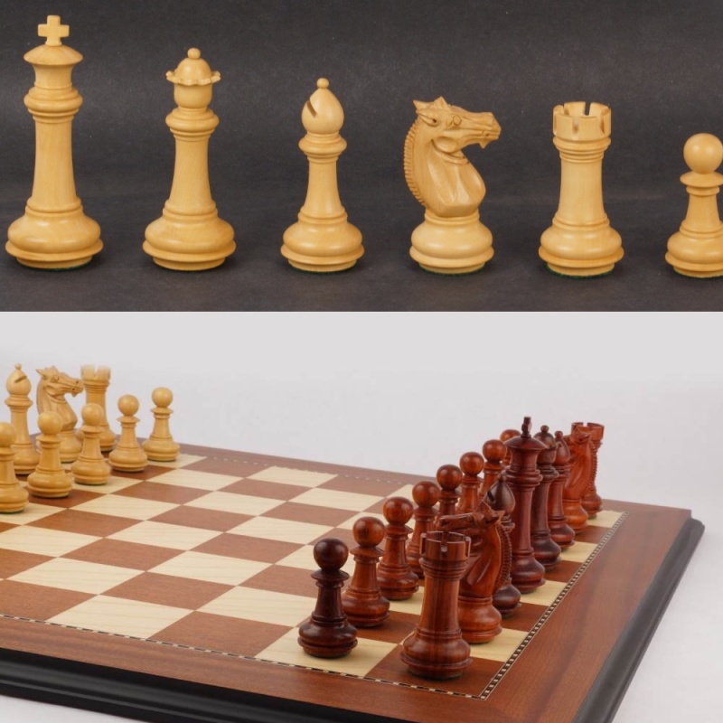 23" Mark Of Westminster Padouk Phalanx Presidential Chess Set