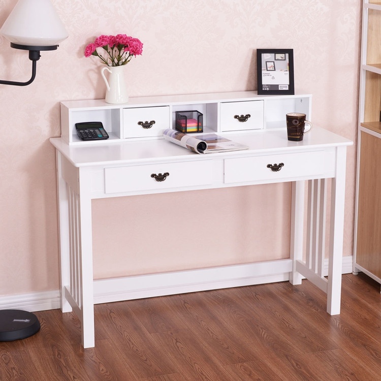 Home Office Writing Desk With 4 Drawer Computer Study Table