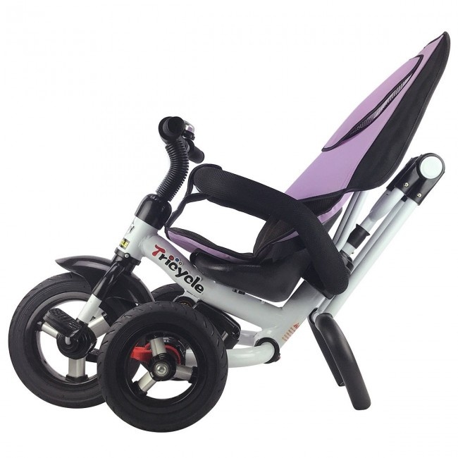 4-In-1 Detachable Baby Tricycle Stroller With Canopy Bag Color: Pink