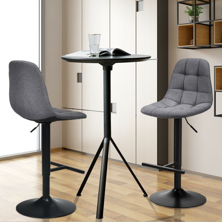 Height Adjustable Modern 360 Degrees Swivel Barstools With Footrest
