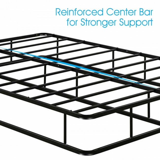 9 Inch Platform Low Profile Bed Frame Steel Slat Mattress Foundation