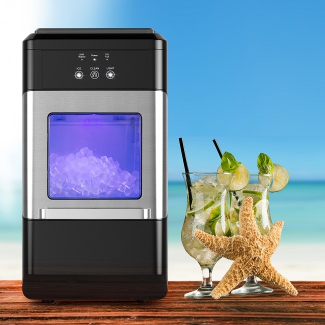 Ice Maker Countertop 44Lbs Per Day With Ice Shovel And Self-Cleaning