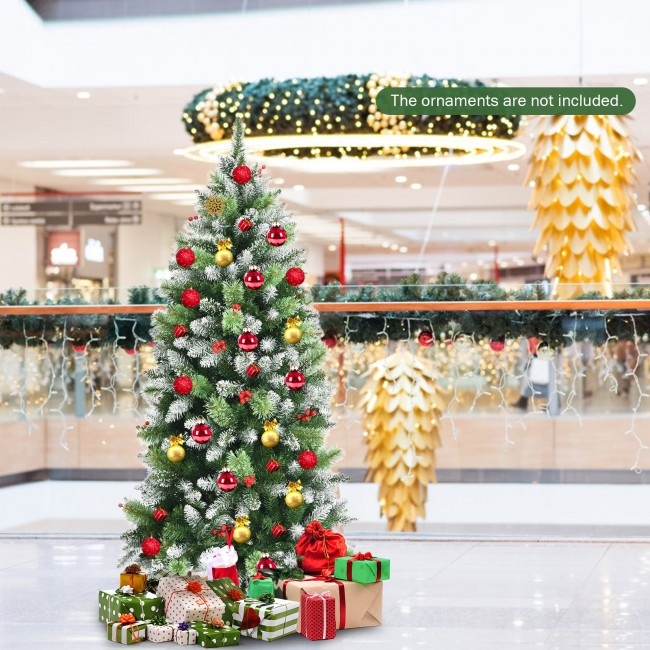 Snow Sprayed Christmas Tree For Holiday Festival Decoration