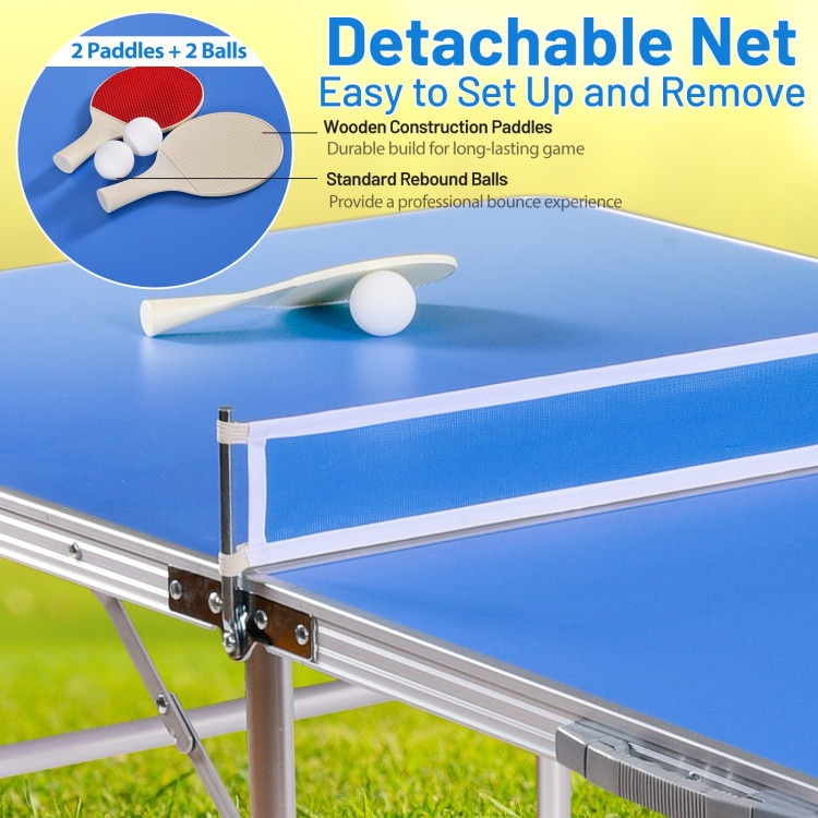 60 Inch Portable Tennis Ping Pong Folding Table With Accessories