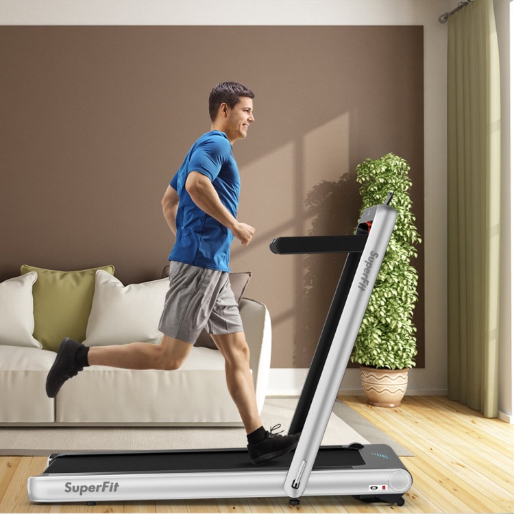 4.75Hp 2 In 1 Folding Treadmill With Remote App Control