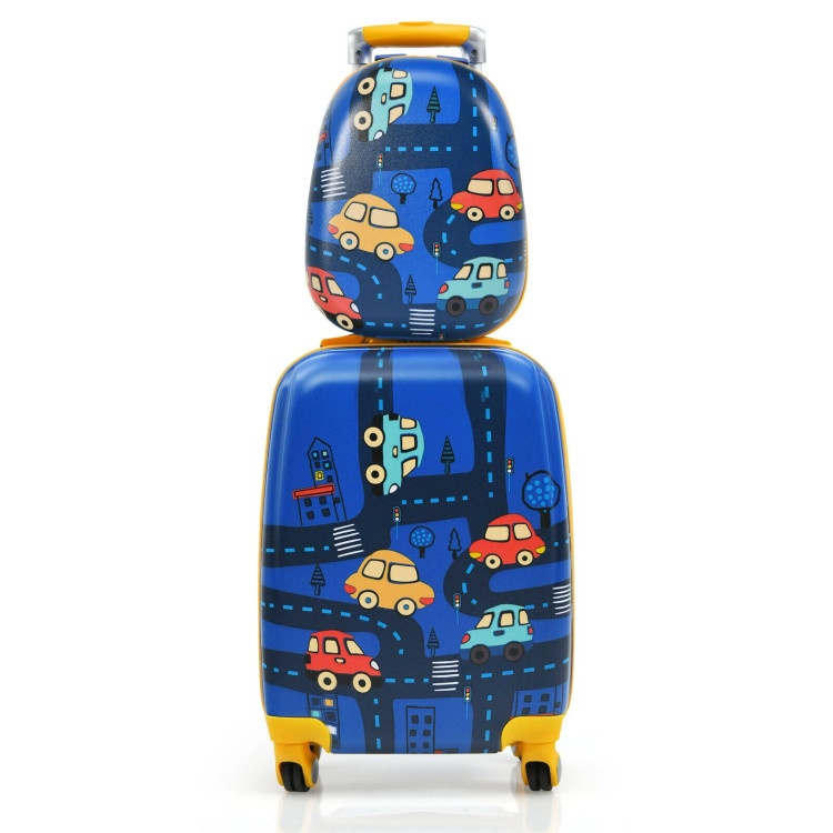2 Pieces 12 Inch 18 Inch Kids Luggage Set With Backpack And Suitcase For Travel