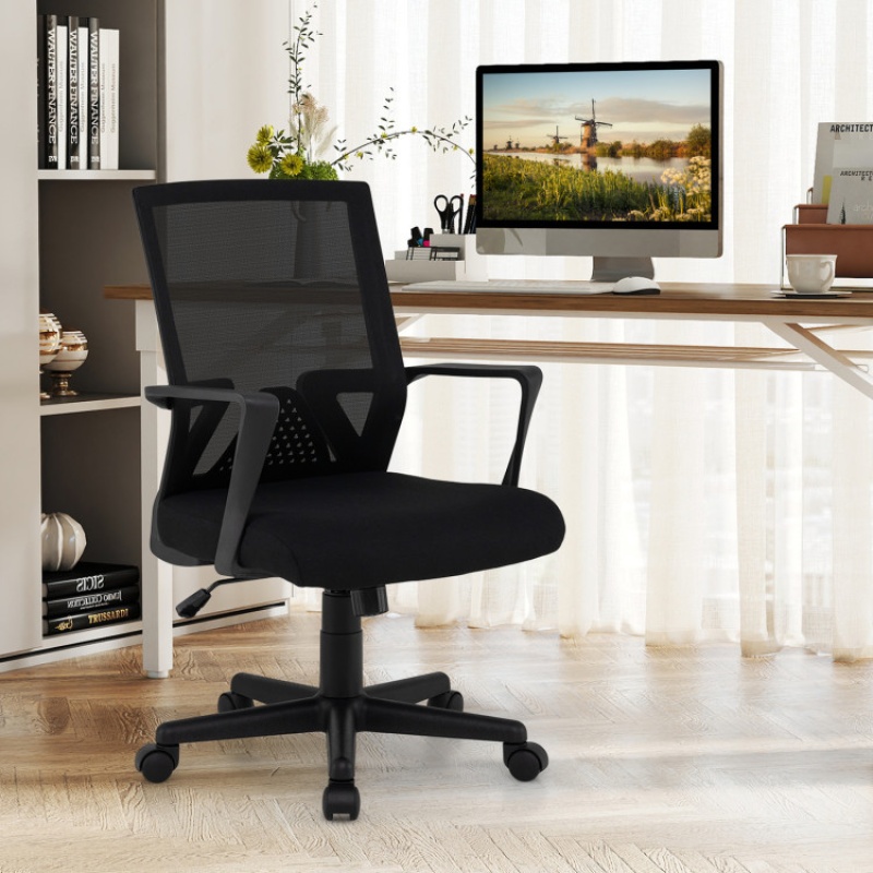 Ergonomic Desk Chair With Lumbar Support And Rocking Function