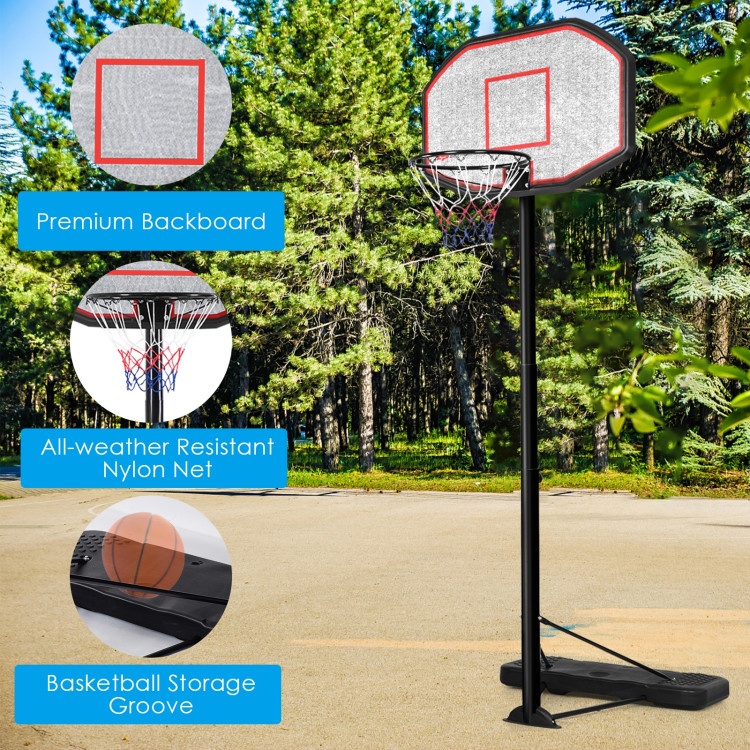 43 Inch Indoor/Outdoor Height Adjustable Basketball Hoop