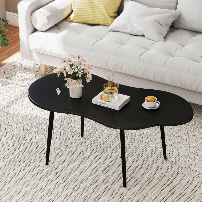 Cloud Shape Coffee Table 39.5 Inch Black