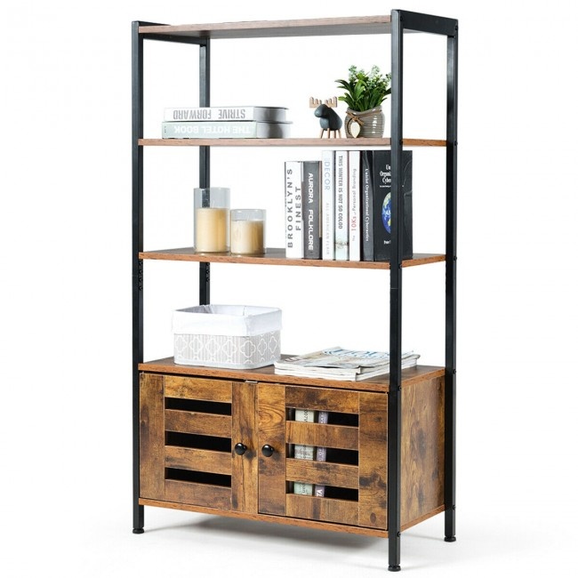 Industrial Storage Shelf With 2 Shutter Doors