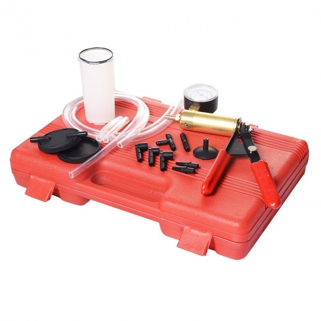 2 In1 Brake Bleeder Bleeding & Vacuum Pump Tester Kit Professional Automotive