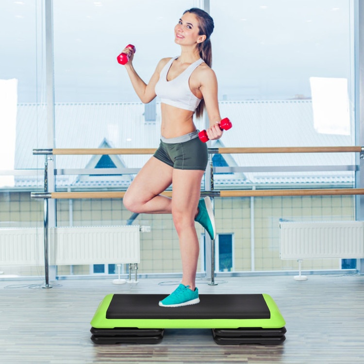 43 Inches Height Adjustable Fitness Aerobic Step With Risers