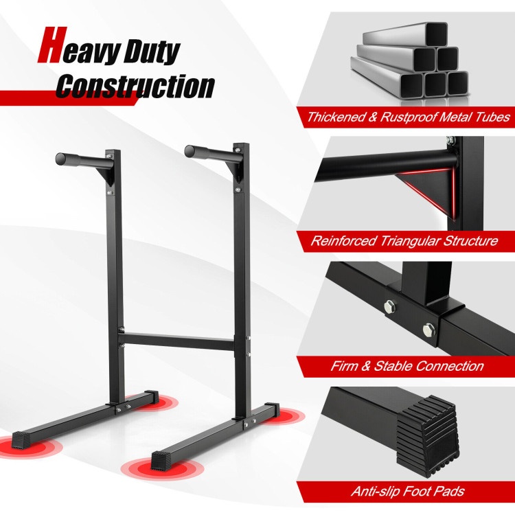 Multifunctional Dip Stand With Foam Handles For Home Gym