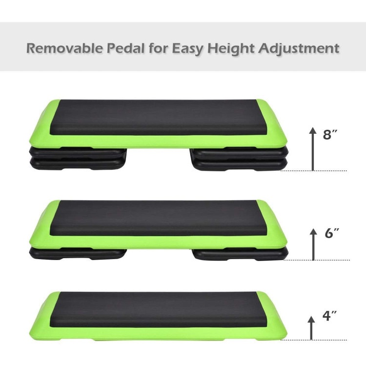 43 Inches Height Adjustable Fitness Aerobic Step With Risers