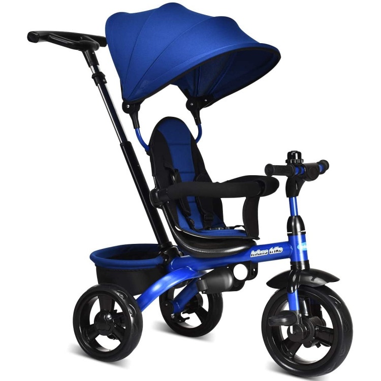 4-In-1 Kids Tricycle With Adjustable Push Handle