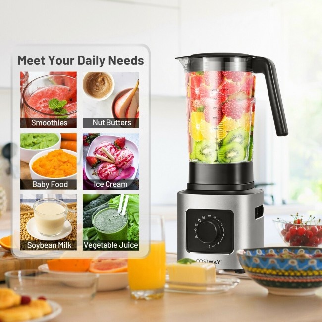 1500W 5-Speed Countertop Smoothie Blender With 5 Presets And 68Oz Tritan Jar