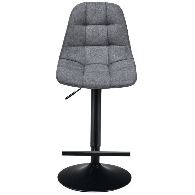 Height Adjustable Modern 360 Degrees Swivel Barstools With Footrest, Gray