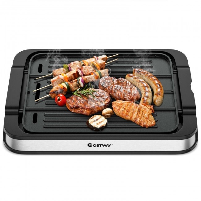 1500W Smokeless Indoor Grill Electric Griddle With Non-Stick Cooking Plate
