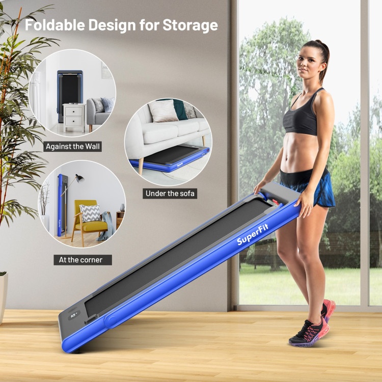 2.25 Hp 2-In-1 Folding Treadmill With Dual Display And App Control