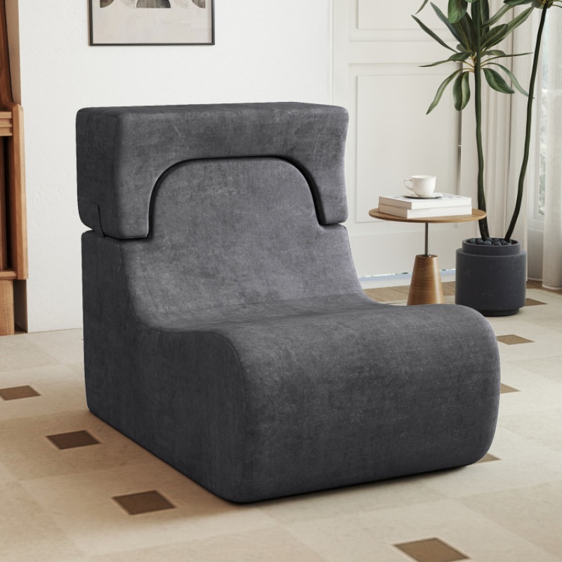 Floor Chair Lazy Sofa With Detachable Headrest