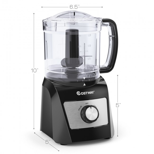 3-Cup Electric Food Processor Vegetable Chopper With Stainless Steel Blade