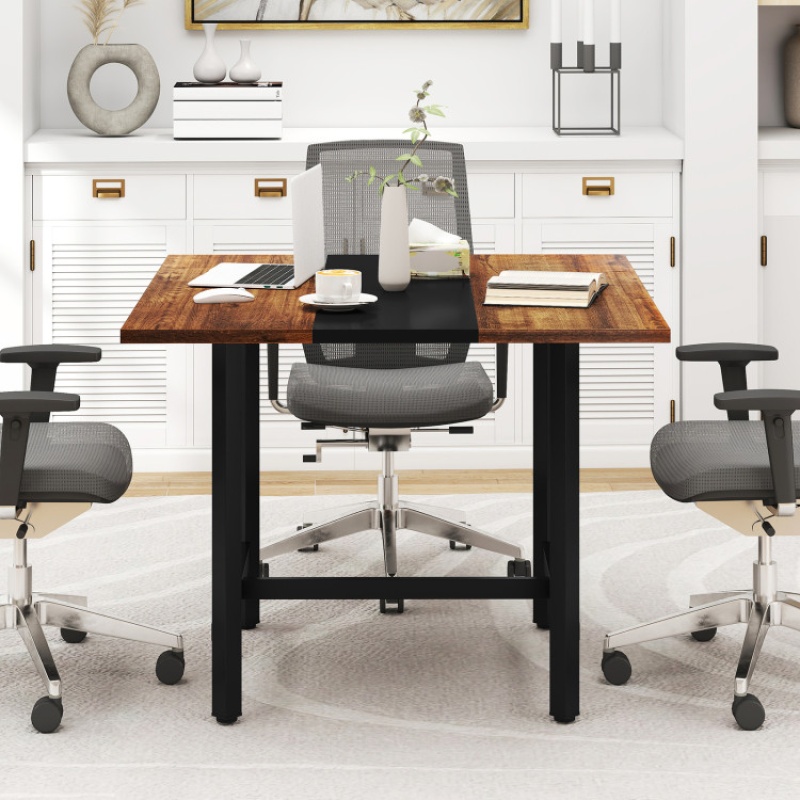 39.5 Inches Square Conference Table with Thickened Tabletop
