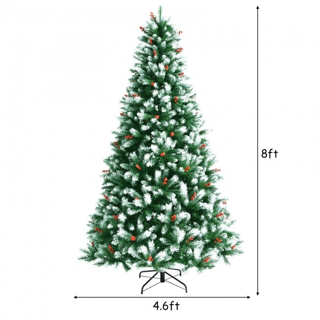 Artificial Pvc Christmas Tree With Branch Tips And Metal Stand