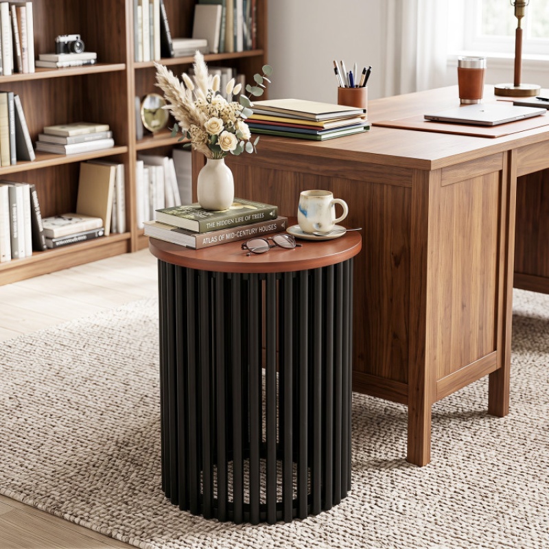 Elegant Wooden Round Coffee Table
