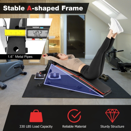 Multifunctional Sit Up Bench 4 Position Adjustable Metal Workout Bench