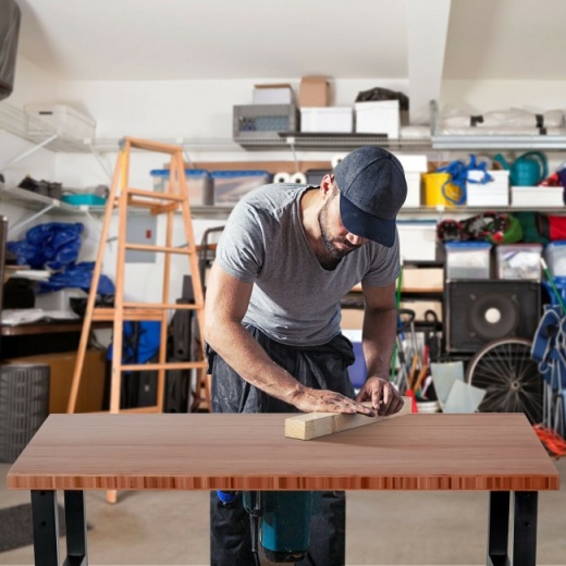 48 × 24 Inch Adjustable Height Mobile Workbench with Caster