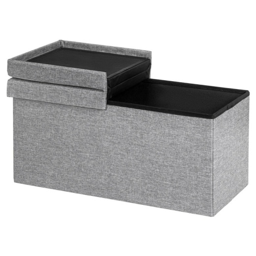 30 Inch Folding Storage Ottoman With Lift Top