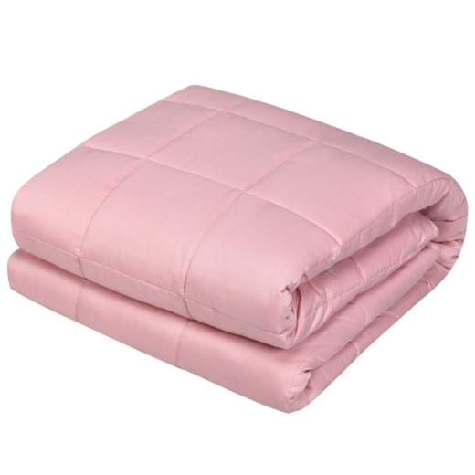 60 X80 Inch 15Lbs Premium Cooling Heavy Weighted Blanket in Pink