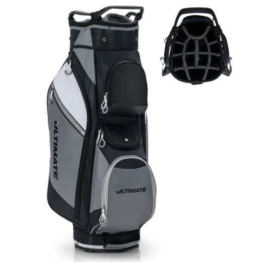14-Way Golf Cart Stand Bag With Waterproof Rain Hood