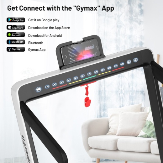 2.25 Hp 2-In-1 Folding Walking Pad Treadmill with Dual Display and App Control