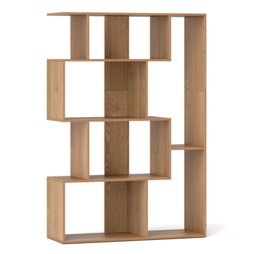 47 Inch 6-Cube Open-Back Geometric Bookshelf For Bedroom Living Room-Natural