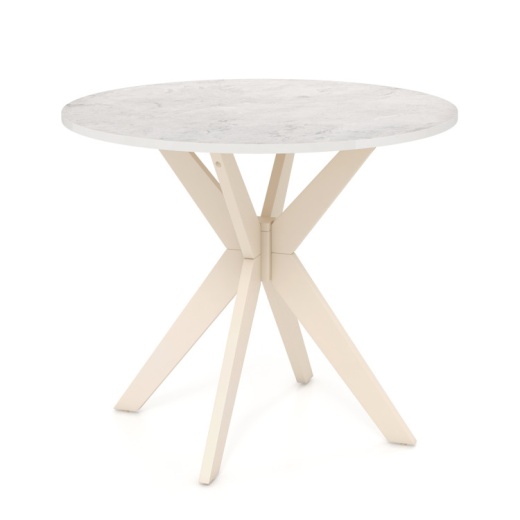 36-Inch Mid Century Modern Kitchen Table With Faux Marble Tabletop And ...