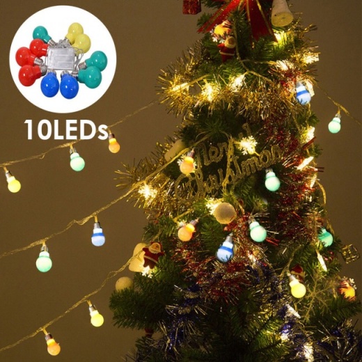 Christmas Colorful Led String Ball Lights - 14 Ft String Length