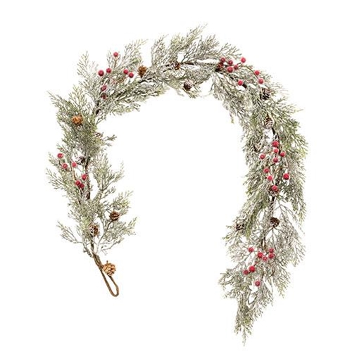 Pip Berry Garland With Stars, Seabreeze, 40