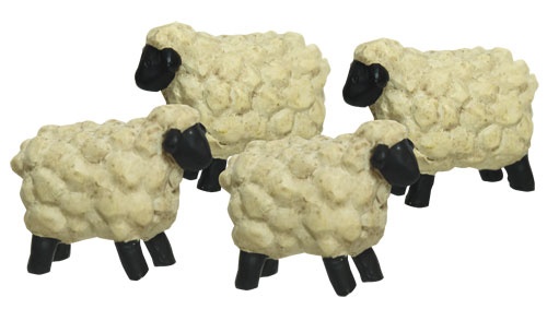 4/Set, Mini Folkart Sheep