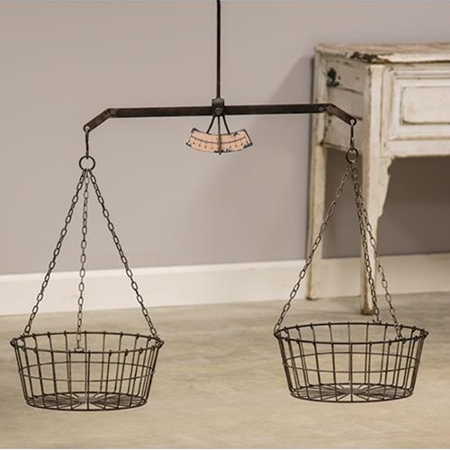 Hanging Scale W/ Two Wire Baskets