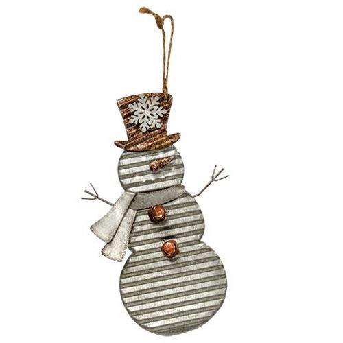 Corrugated Jingle Snowman Ornament