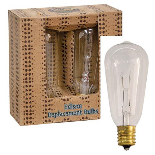 2/Pkg, 7W Mini Edison Bulbs
