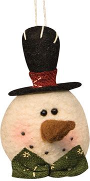 Top Hat Snowman Ornament