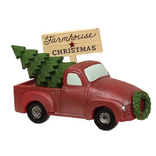 Farmhouse Christmas Truck W/Tree