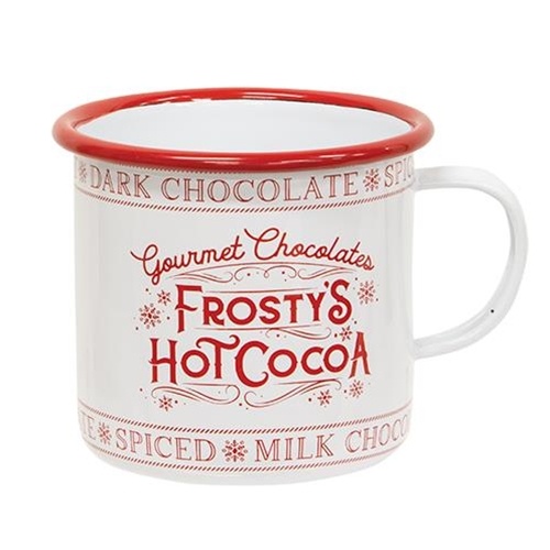 Frosty's Hot Cocoa Enamel Mug